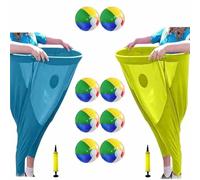 Mlthcig The Ultimate Christmas Party Game Pants, Granny Pants Party Rush, Funny Giant Stretchy Pant Yard Game for Adults, Family Reunion Games, Giant Outdoor Recreational Tossing(Blue+Yellow)