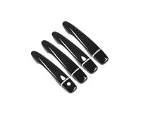 MLTLKPPVNG Car Outside Door Handle Cover Gloss Black Chrome Car Door Handle Cover Catch Cap Trim Molding for Nissan for Murano Z52 2015 2016 2017 2018 2019 2020(Black 2 Buttons)
