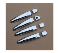 MLTLKPPVNG Car Outside Door Handle Cover Gloss Black Chrome Car Door Handle Cover Catch Cap Trim Molding for Nissan for Murano Z52 2015 2016 2017 2018 2019 2020(Silver no Button)