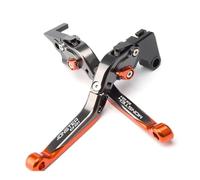 MLTLKPPVNG Motorbike Brake Levers for Monster 821 2014 2015 2016 2017 Motorcycle CNC Adjustable Extendable Foldable Brake Clutch Levers(Orange)