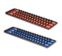 MLTOOLS Twist Lock Socket Boss with Tray - Multi-Drive Universal Socket Rail Set - Socket Organizer Set - Made in USA (Blue & Red)