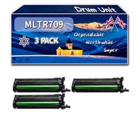 MLTR709 Drum Unit Compatible for Samsung MultiXpress 8100 Series 8123 N 8123 NA 8128 N 8128 NA 8128 NX 8128 Series Printers, High-Definition Printing Effect with Chip, 80000 Pages (3 Pack Black)