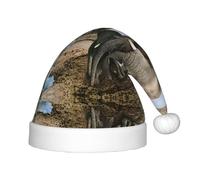 MLTRFGJ African Wild Animals Elephant Printed Children'S Christmas Hat, Suitable For Holiday And Party Decoration