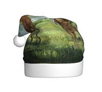 MLTRFGJ Animals Embroidery Paintings Horses Printed Adult Holiday Christmas Hats, Festive Party Supplies For Christmas And New Year