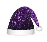 MLTRFGJ Beautiful Purple Glitter Printed Children'S Christmas Hat, Suitable For Holiday And Party Decoration