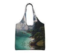 MLTRFGJ Beautiful Views Printed Multifunctional Canvas Tote Bag, Suitable For Various Purposes