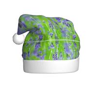 MLTRFGJ Bird In Purple Lavender Floral Flowers Printed Adult Holiday Christmas Hats, Festive Party Supplies For Christmas And New Year