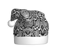 MLTRFGJ Black White Snake Skin Printed Adult Holiday Christmas Hats, Festive Party Supplies For Christmas And New Year