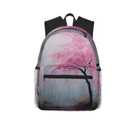 MLTRFGJ Blossom Rain In Spring Printed Casual, Lightweight And Comfortable Backpack, Suitable For Daily Use