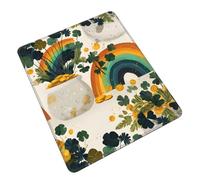 MLTRFGJ Centerpiece With Rainbow Printed Multi-Code Rubber Mouse Pad, Durable, Environmentally Friendly And Easy To Clean