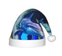 MLTRFGJ Dolphin Printed Children'S Christmas Hat, Suitable For Holiday And Party Decoration