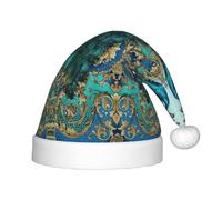 MLTRFGJ Elegant Peacock Printed Children'S Christmas Hat, Suitable For Holiday And Party Decoration