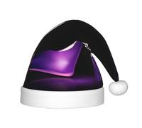 MLTRFGJ Elegant Purple High Heels With Lipstick Printed Children'S Christmas Hat, Suitable For Holiday And Party Decoration