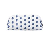 MLTRFGJ Evil Eyes Printed Multifunctional Leather Zipper Pencil Case, Suitable for School, Office and Travel
