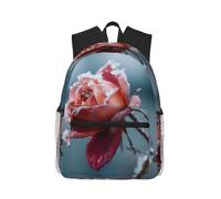 MLTRFGJ Frozen Rose Printed Casual, Lightweight And Comfortable Backpack, Suitable For Daily Use