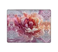MLTRFGJ Frozen Rose Printed Flannel Absorbent And Durable Floor Mat, Suitable For Various Occasions