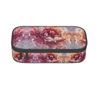 MLTRFGJ Frozen Rose Printed Portable Large Capacity Compartment Stationery Pen Bag, Suitable for School Or Office Stationery