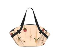 MLTRFGJ Hanging Macrame Plant Print Foldable Camping Bag With Carry Handle Design, Compact Circular Portable Mat For 1-2 Adults