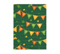 MLTRFGJ Irish Flag Party Printed Building Blocks Puzzle, Environmentally Friendly Material, Suitable For Family And Friends