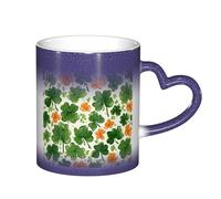 MLTRFGJ Irish Flag Party Printed Thermosensitive Color Changing Starry Ceramic Cup, Color Changing Mug