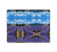 MLTRFGJ Lavender Fields Printed Flannel Absorbent And Durable Floor Mat, Suitable For Various Occasions
