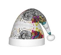 MLTRFGJ Left And Right Brain Advantage Printed Children'S Christmas Hat, Suitable For Holiday And Party Decoration