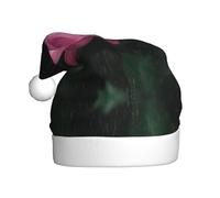 MLTRFGJ Lotus Flower Printed Adult Holiday Christmas Hats, Festive Party Supplies For Christmas And New Year