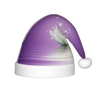 MLTRFGJ Lotus Flower Purple Printed Children'S Christmas Hat, Suitable For Holiday And Party Decoration