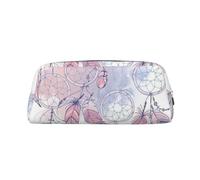 MLTRFGJ Native American Dream Catcher Printed Multifunctional Leather Zipper Pencil Case, Suitable for School, Office and Travel