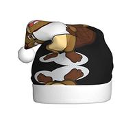 MLTRFGJ Naughty Beaver Printed Adult Holiday Christmas Hats, Festive Party Supplies For Christmas And New Year