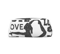 MLTRFGJ New Love Gymnastics Printed Multifunctional Leather Zipper Pencil Case, Suitable for School, Office and Travel