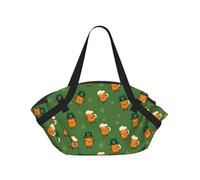 MLTRFGJ Paddys Day Print Foldable Camping Bag With Carry Handle Design, Compact Circular Portable Mat For 1-2 Adults
