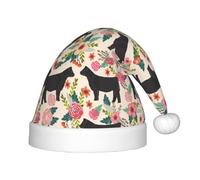 MLTRFGJ Pink Flower Show Steer Cows Cattle Printed Children'S Christmas Hat, Suitable For Holiday And Party Decoration