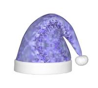 MLTRFGJ Purple Lavender Colored Flowers Printed Children'S Christmas Hat, Suitable For Holiday And Party Decoration