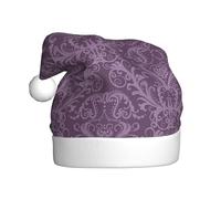 MLTRFGJ Purple Printed Adult Holiday Christmas Hats, Festive Party Supplies For Christmas And New Year