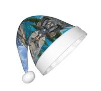 MLTRFGJ Rocky Mountains Printed Children'S Christmas Hat, Suitable For Holiday And Party Decoration