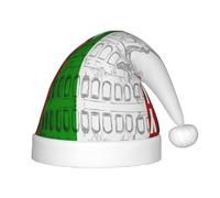 MLTRFGJ Roman Colosseum Italian Flag Printed Children'S Christmas Hat, Suitable For Holiday And Party Decoration