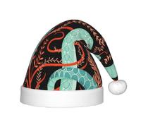 MLTRFGJ Snake And Flower Printed Children'S Christmas Hat, Suitable For Holiday And Party Decoration
