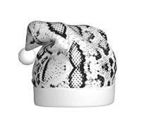 MLTRFGJ Snake Skin Black And White Printed Adult Holiday Christmas Hats, Festive Party Supplies For Christmas And New Year