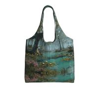 MLTRFGJ Swamp Scenery Printed Multifunctional Canvas Tote Bag, Suitable For Various Purposes