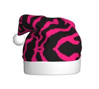 MLTRFGJ Zebra Tiger Leopard Pink Printed Adult Holiday Christmas Hats, Festive Party Supplies For Christmas And New Year