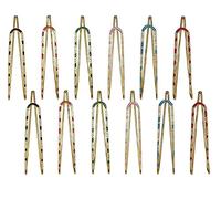 Mluffy Fashion Saree Hijab Pallu Dupatta Chunri Patli Pins Multicolor Beads Brooches Sari Safety Pin for Women's (Pack Of 12), 1 count (Pack of 12), Metal, no gemstone