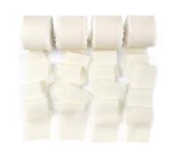Mlurcu Ivory Chiffon Ribbon - 1-1/2 Inch x 40 Yds Cream Fringe Silk Ribbon for Gift Wrapping, Wedding Invitations & Bridal Bouquets