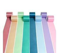 Mlurcu Morandi Rainbow Satin Ribbon 2 Inch Wide Colorful Ribbon 8 Rolls 87 Yds Assorted Bulk Ribbons Set for Christmas Easter Fiesta Party Baby Shower Birthday Wedding Decor Tassel Garland DIY Crafts