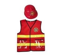 MLWSKERTY 1/2 / 3 / 6pcs Washable Kids Fireman Costume for, Boys, Girls, and Children with Complete Firefighter Accessories Fireman Costume Accessories