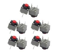 MLWSKERTY 10Pcs Kailhs Silents MicroSwitch 6x6x7.3mm Square Silents Switches Button Microswitch Switches