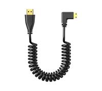 MLWSKERTY 4K HDTV Coiled Cable Male To Male HDTV Extension Cable Spring Flexible Cable 4K@60Hz 1080P HDTV To HDTV Projectors Cable