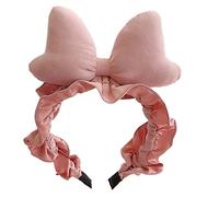 MLWSKERTY Cute Stereoscopic Big Bow Headband Wash Face Headbands Cartoon Ears Makeup Hairband Non-slip Headbands for Women