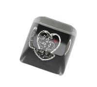 MLWSKERTY Dark Series Resins Keycaps with Glowing Effect AntiWear Top for Mechanical Keyboards Customs Backlit Keycaps