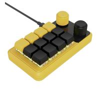 MLWSKERTY Ergonomic 12Key Gaming Macros Keypad With Lights Customizable Hotkeys And Type C Cable